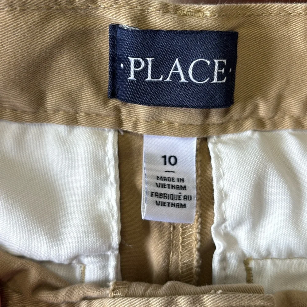 The Children's Place Tan Chino Uniform Shorts Cotton Blend